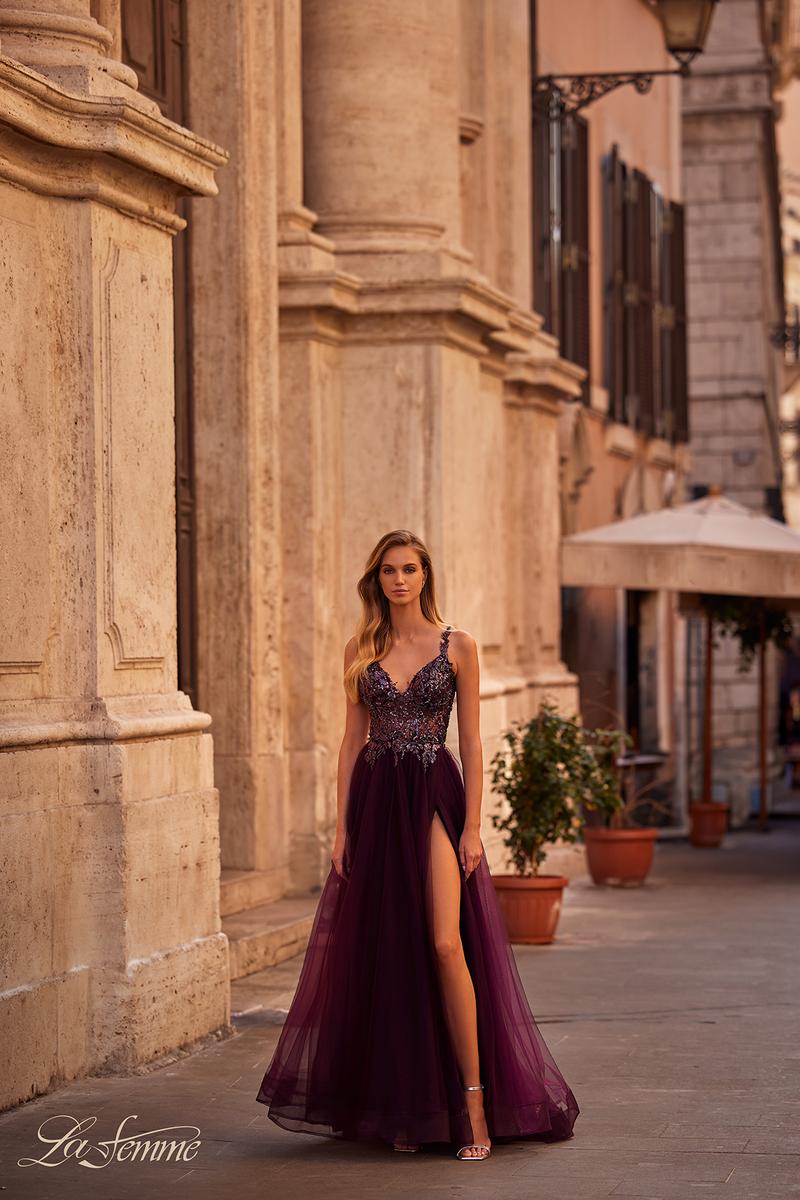 La Femme Dress 31471 - DARK BERRY
