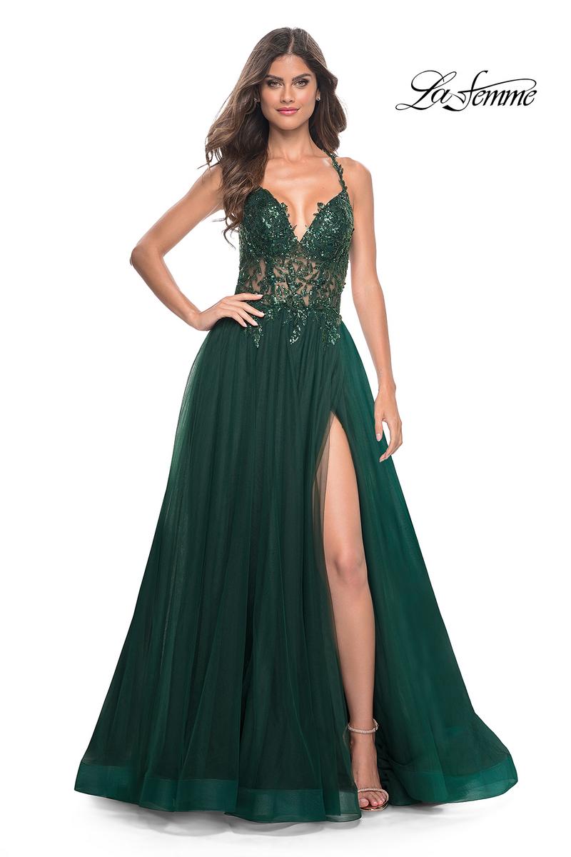 La Femme Dress 31471 - DARK EMERALD