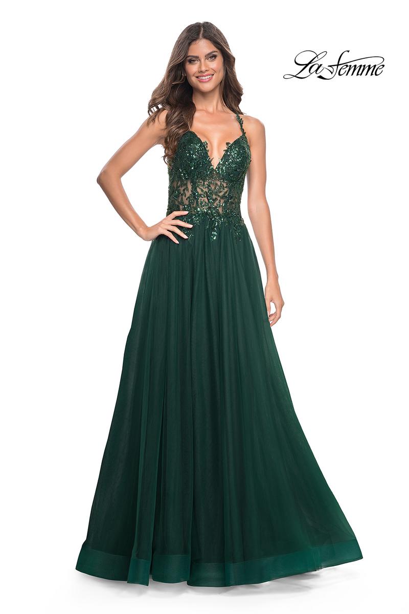 La Femme Dress 31471 - DARK EMERALD