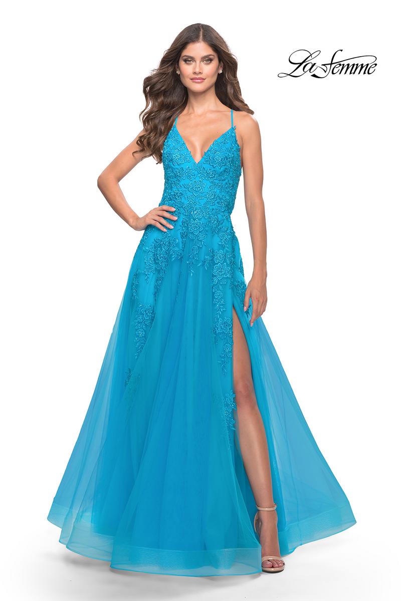 La Femme Dress 31503 - Aqua