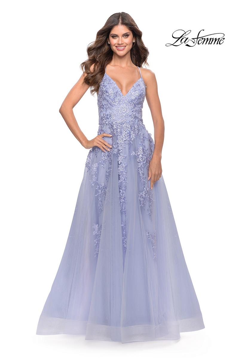 La Femme Dress 31503 - Light Periwinkle