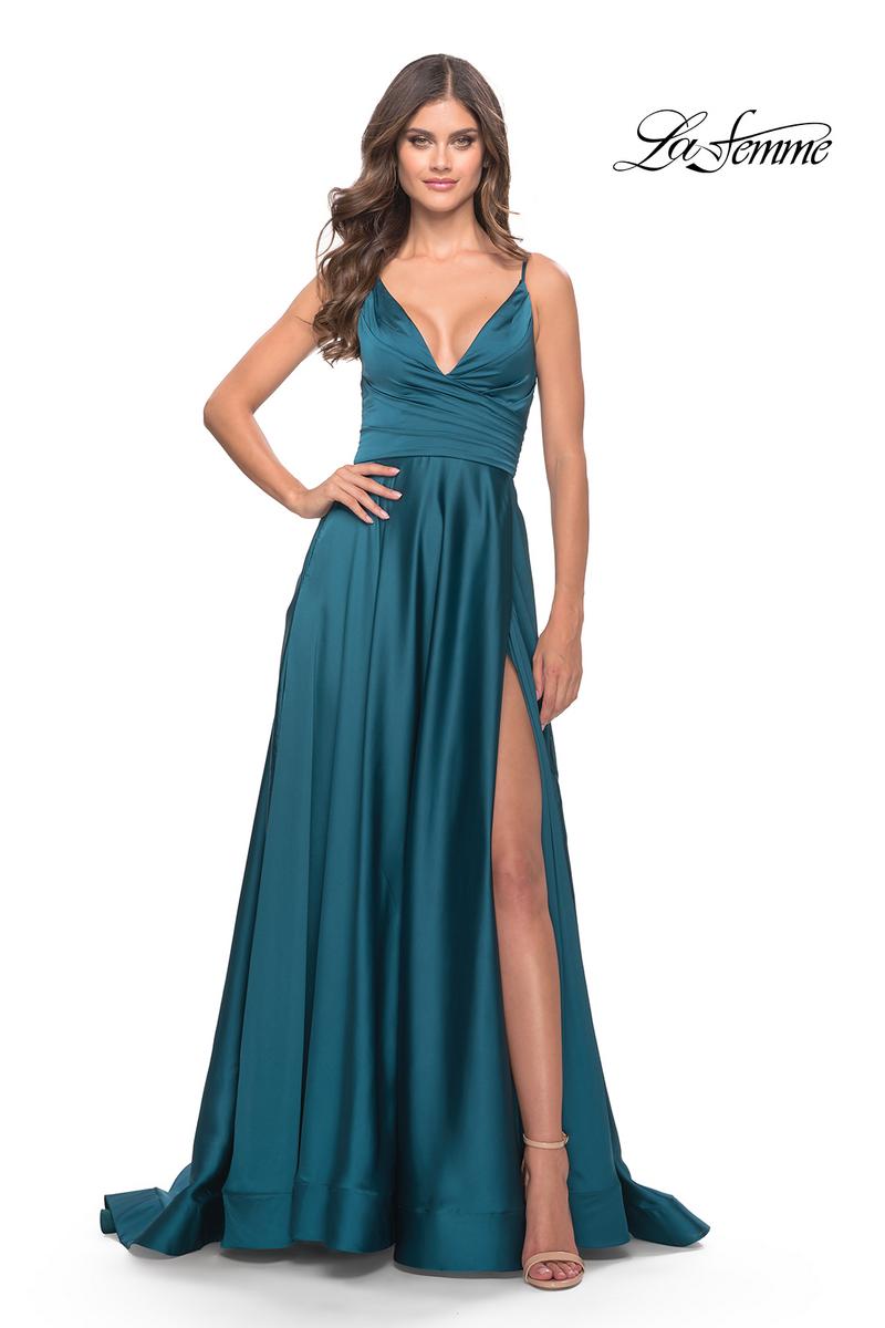 La Femme Dress 31505 - Teal