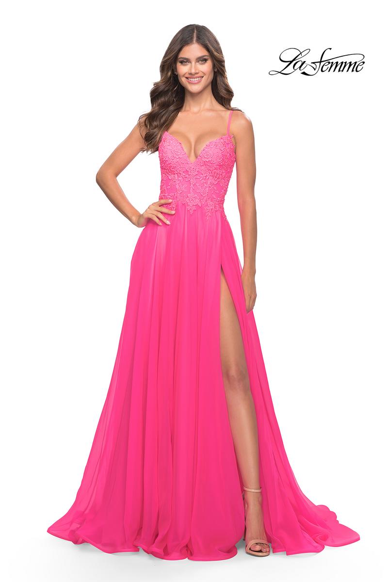 La Femme Dress 31506 - Neon Pink