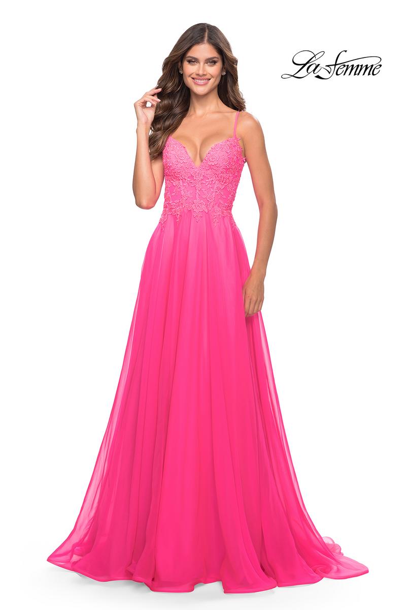 La Femme Dress 31506 - Neon Pink