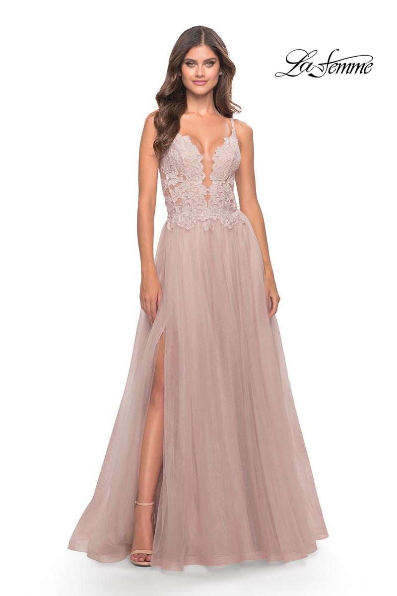 La Femme Dress 31507 - Dusty Mauve