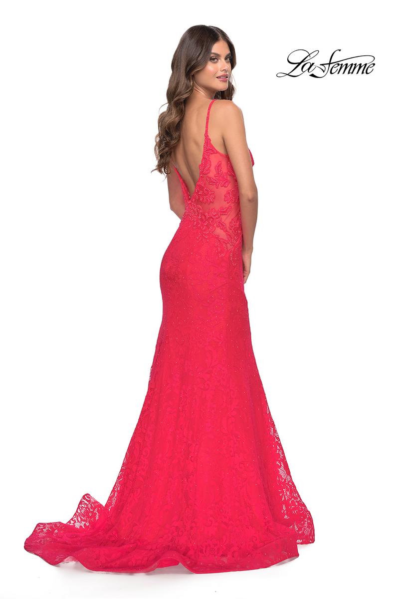 La Femme Dress 31512 - Hot Coral