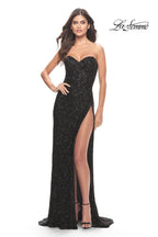 La Femme Dress 31538 - Black