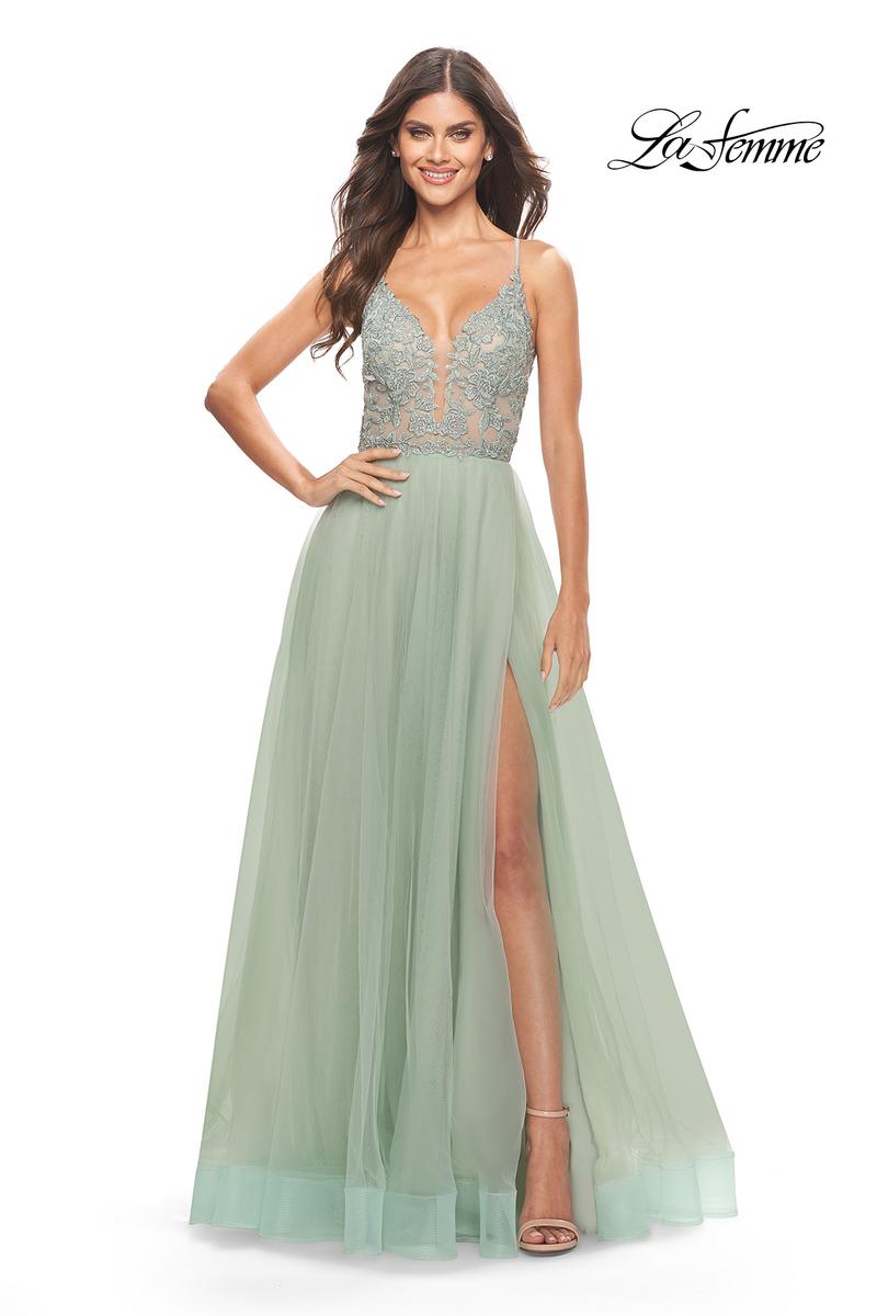 La Femme Dress 31542 - Sage