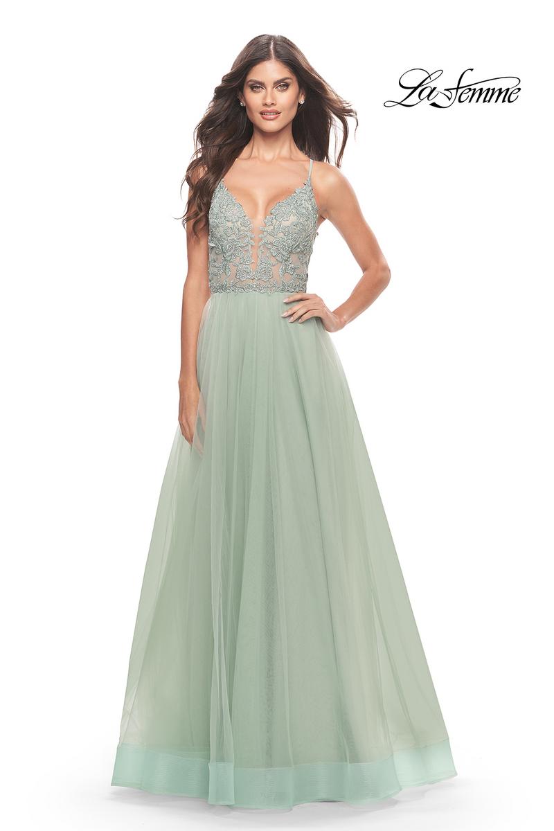 La Femme Dress 31542 - Sage