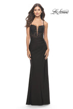 La Femme Dress 31567 - Black