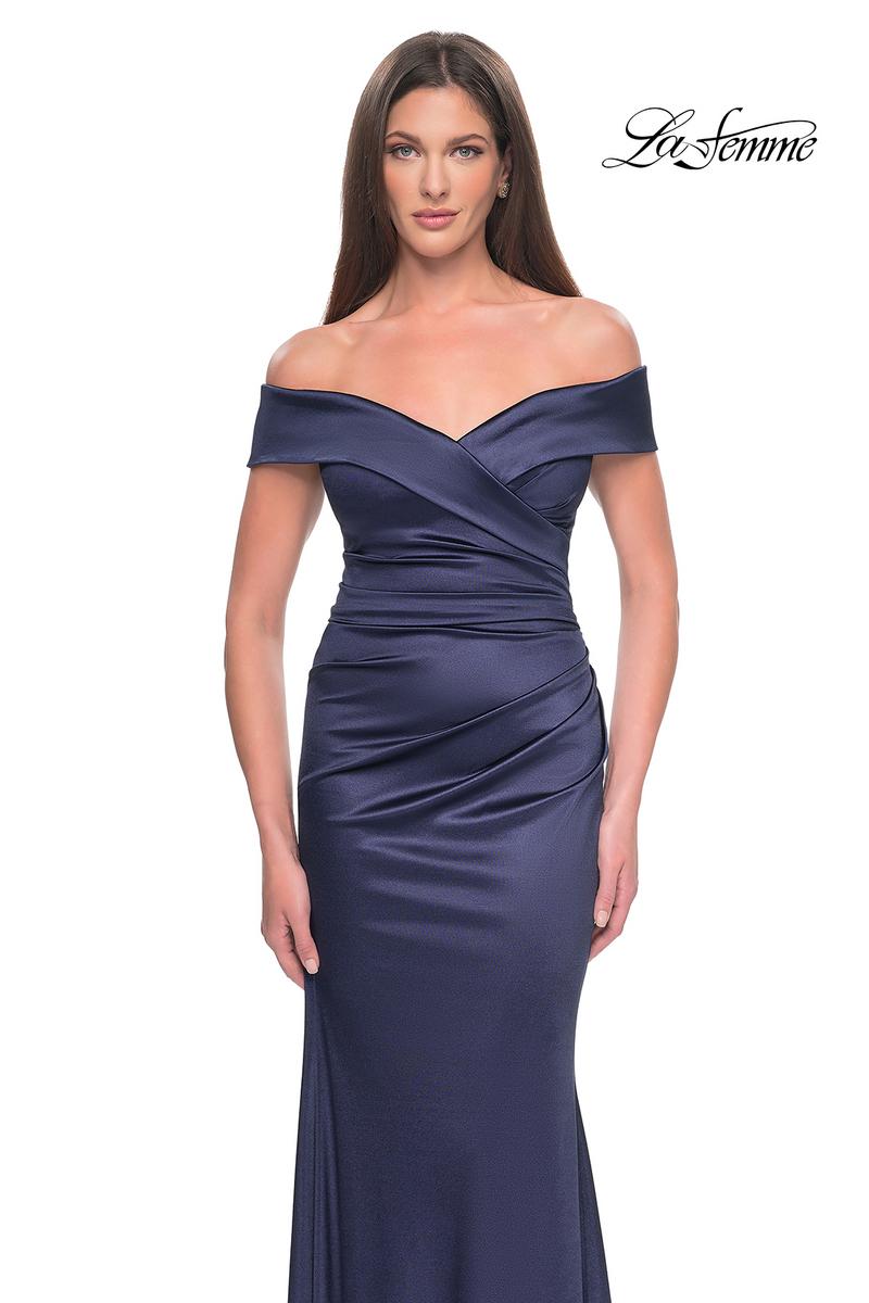 La Femme Evening Dress 31621 - Navy