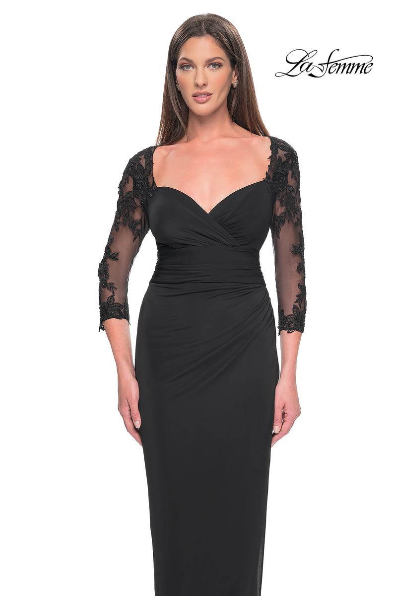 La Femme Evening Dress 31659 - Black