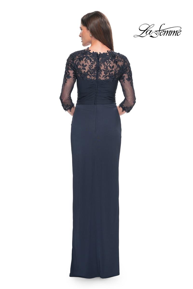 La Femme Evening Dress 31659 - Navy