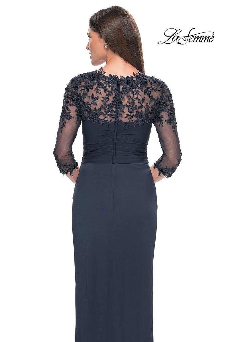 La Femme Evening Dress 31659 - Navy