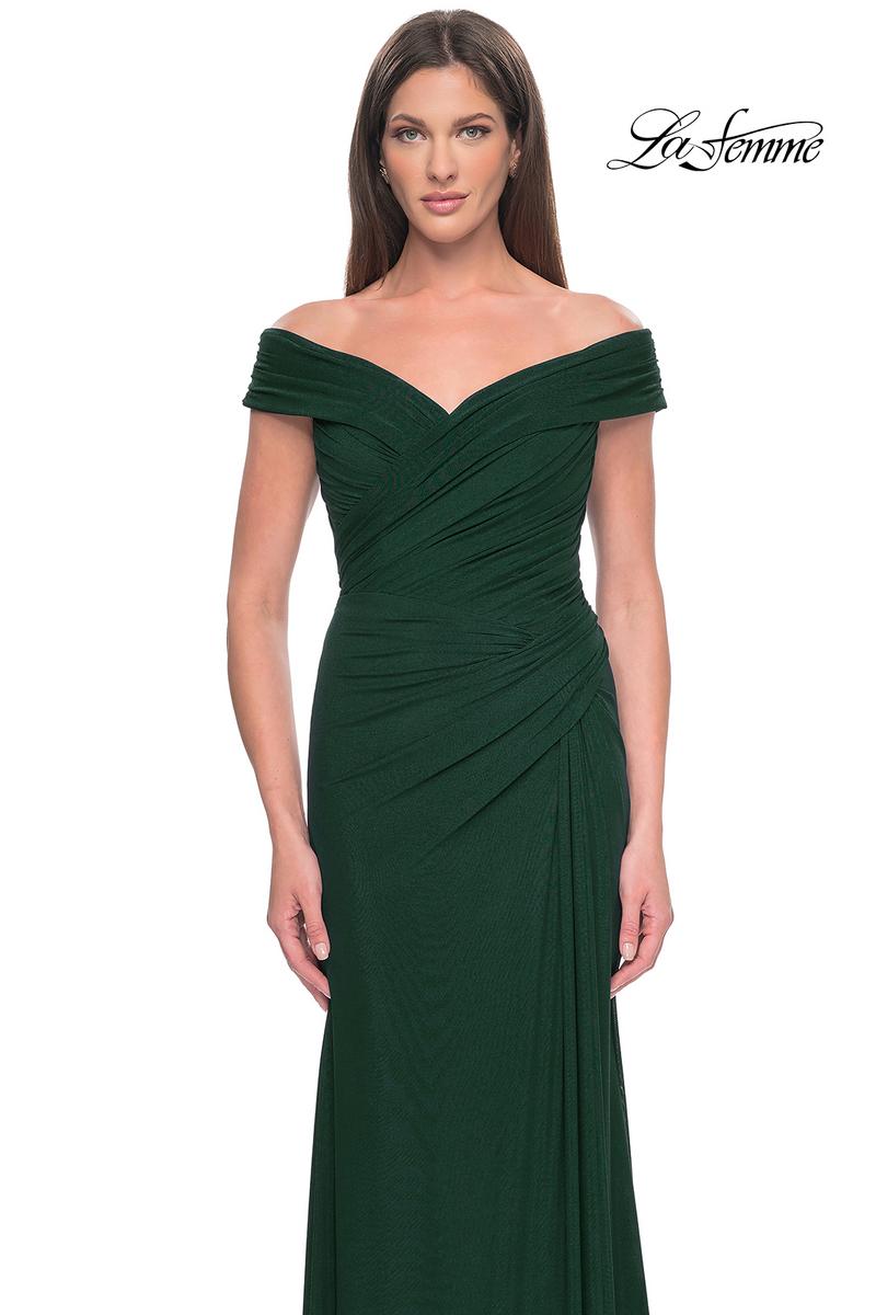 La Femme Evening Dress 31677 - Dark Emerald