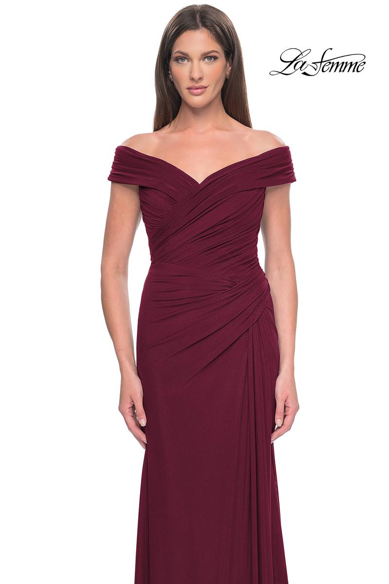 La Femme Evening Dress 31677 - Dark Wine