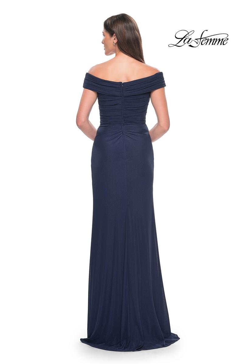 La Femme Evening Dress 31677 - Navy