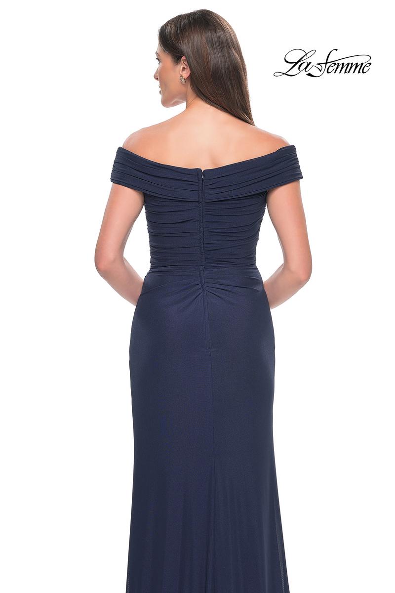 La Femme Evening Dress 31677 - Navy