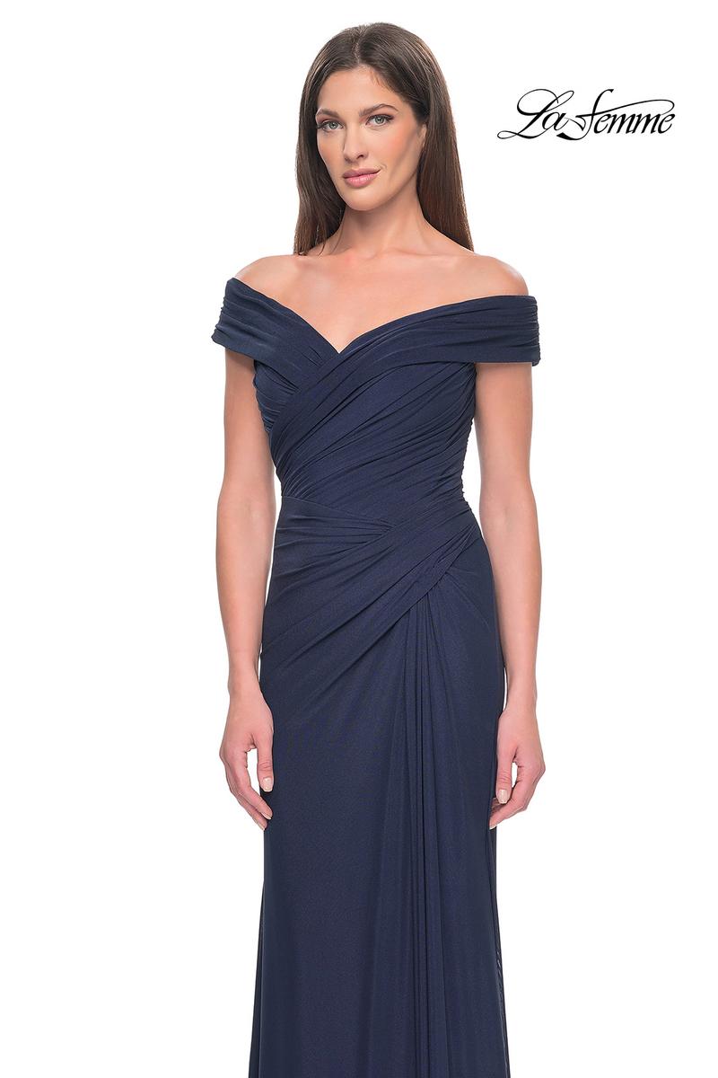 La Femme Evening Dress 31677 - Navy
