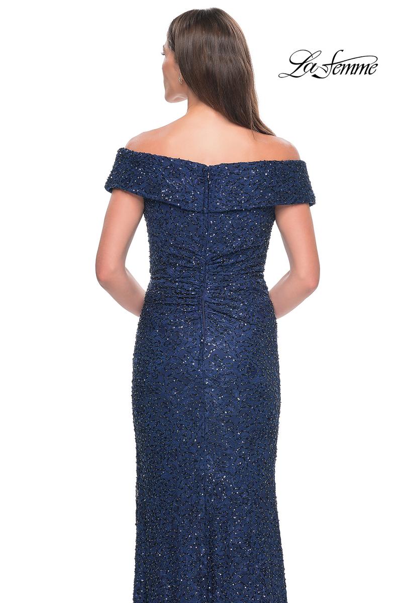 La Femme Evening Dress 31679 - Navy