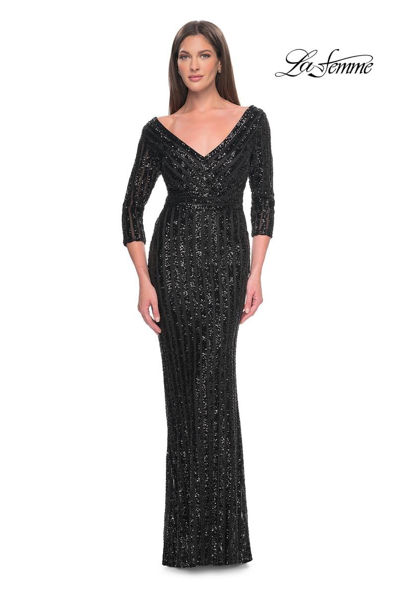 La Femme Evening Dress 31681 - Black