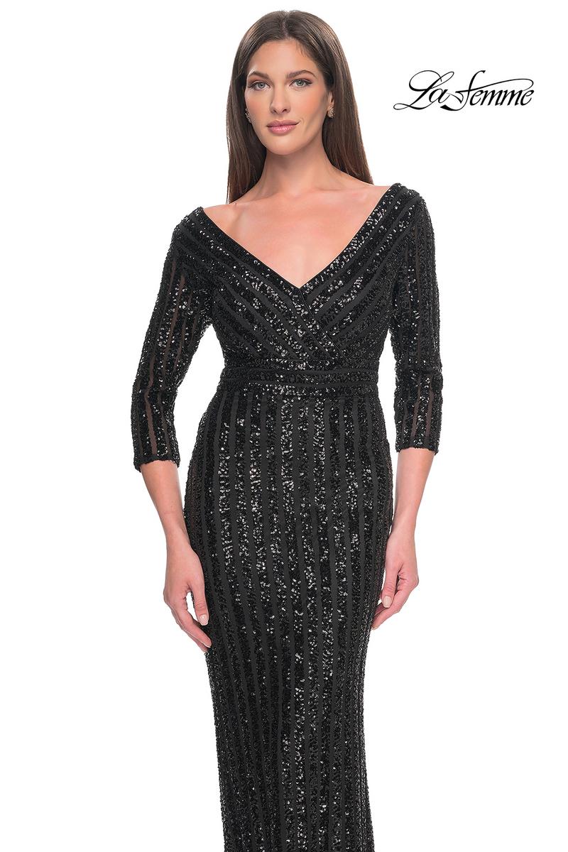 La Femme Evening Dress 31681 - Black