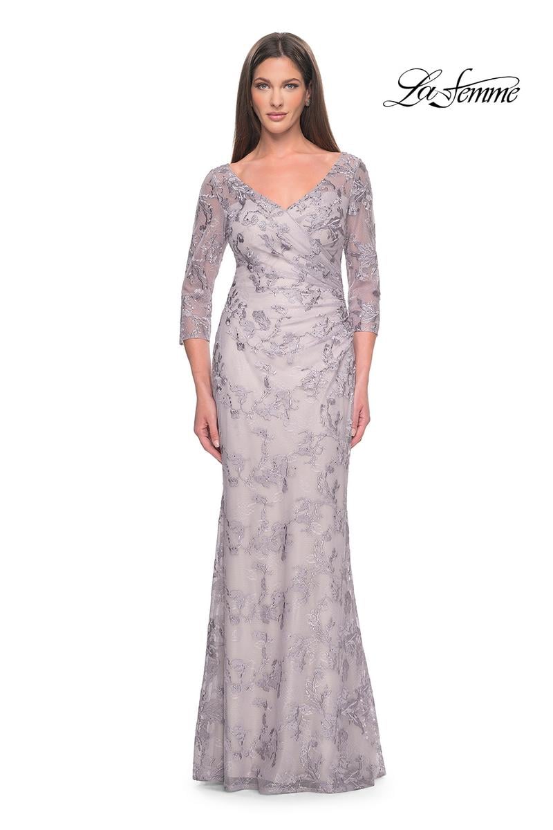 La Femme Evening Dress 31684 - Dusty Lilac