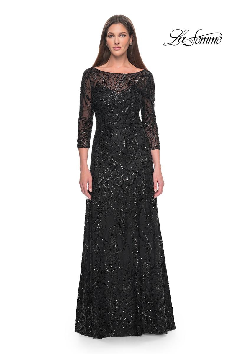 La Femme Evening Dress 31690 - Black