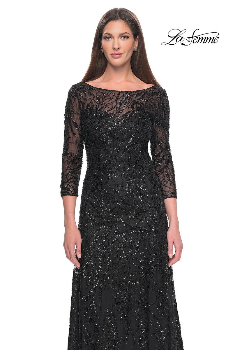 La Femme Evening Dress 31690 - Black