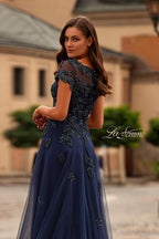 La Femme Evening Dress 31692 - Navy