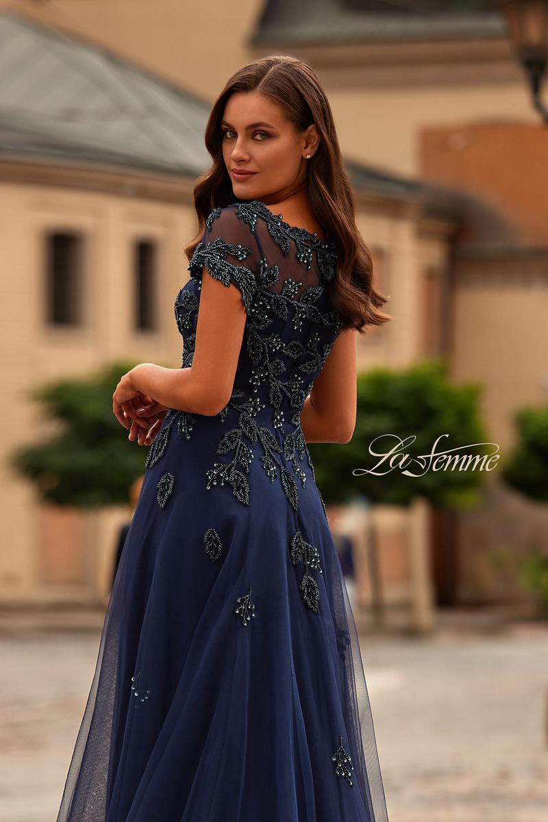 La Femme Evening Dress 31692 - Navy