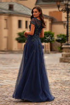 La Femme Evening Dress 31692 - Navy