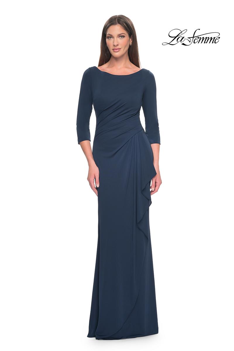 La Femme Evening Dress 31705 - Navy