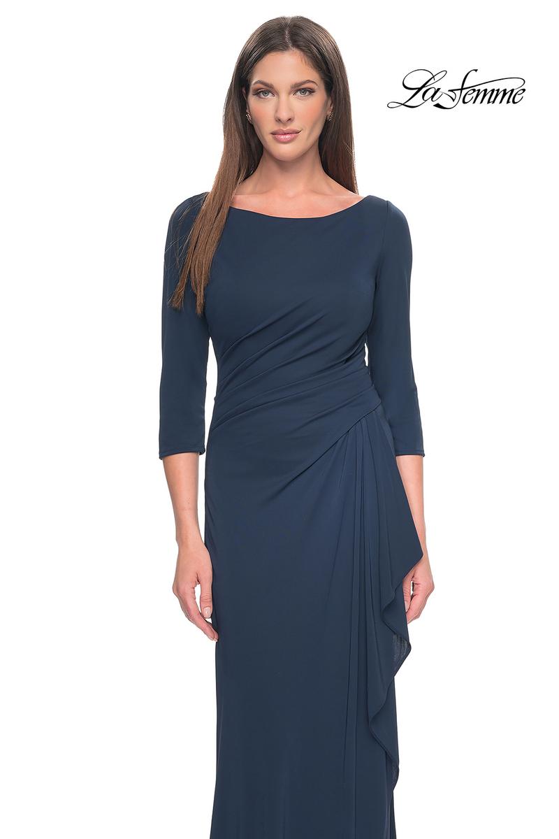 La Femme Evening Dress 31705 - Navy