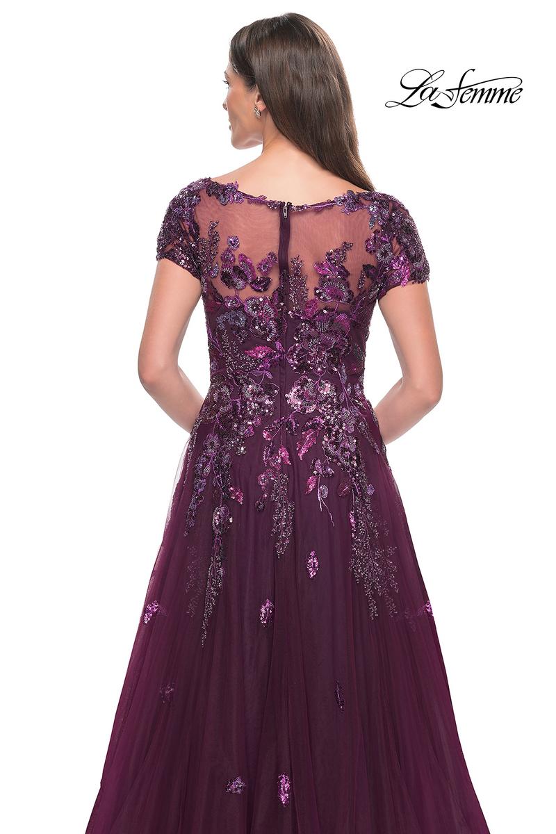 La Femme Evening Dress 31712 - Dark Berry