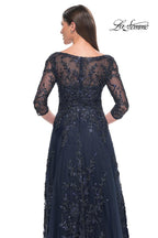La Femme Evening Dress 31719 - Navy