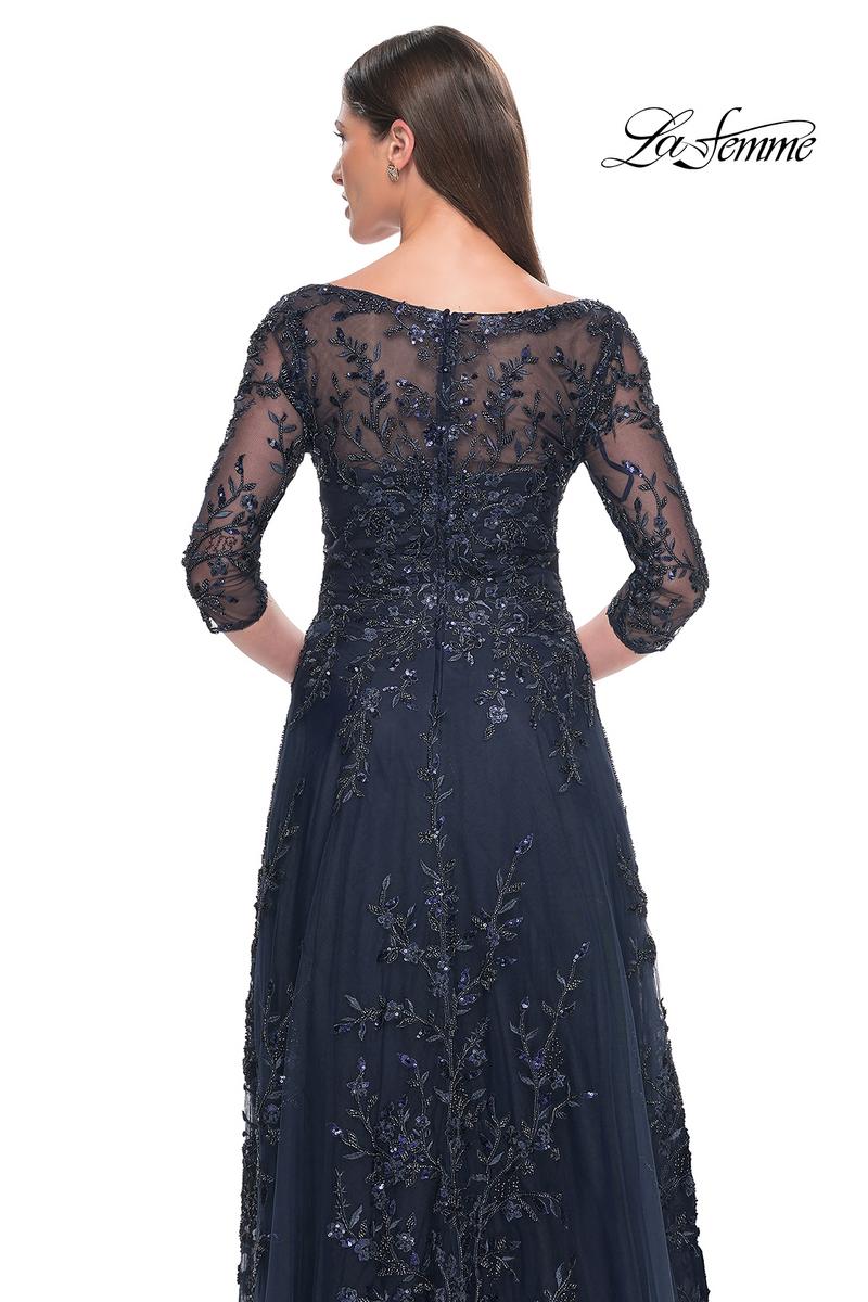 La Femme Evening Dress 31719 - Navy