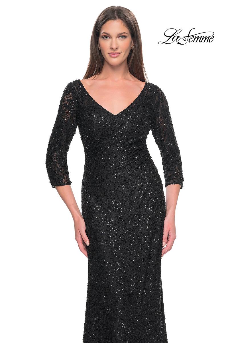 La Femme Evening Dress 31721 - Black