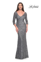 La Femme Evening Dress 31721 - Gunmetal