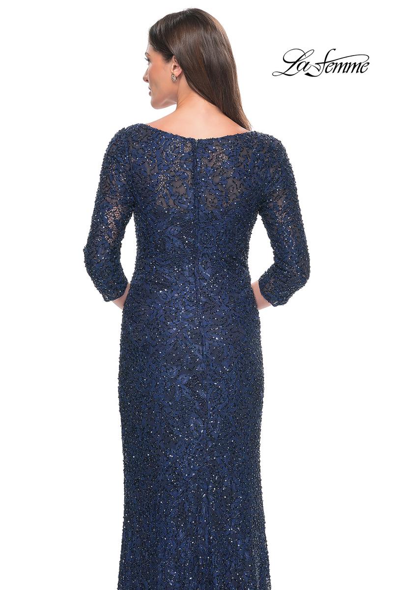 La Femme Evening Dress 31721 - Navy