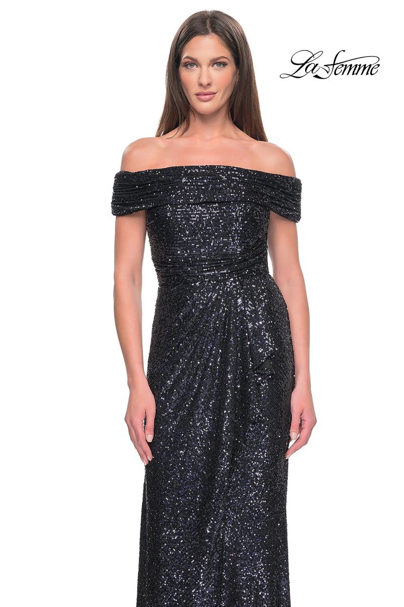 La Femme Evening Dress 31772 - Navy