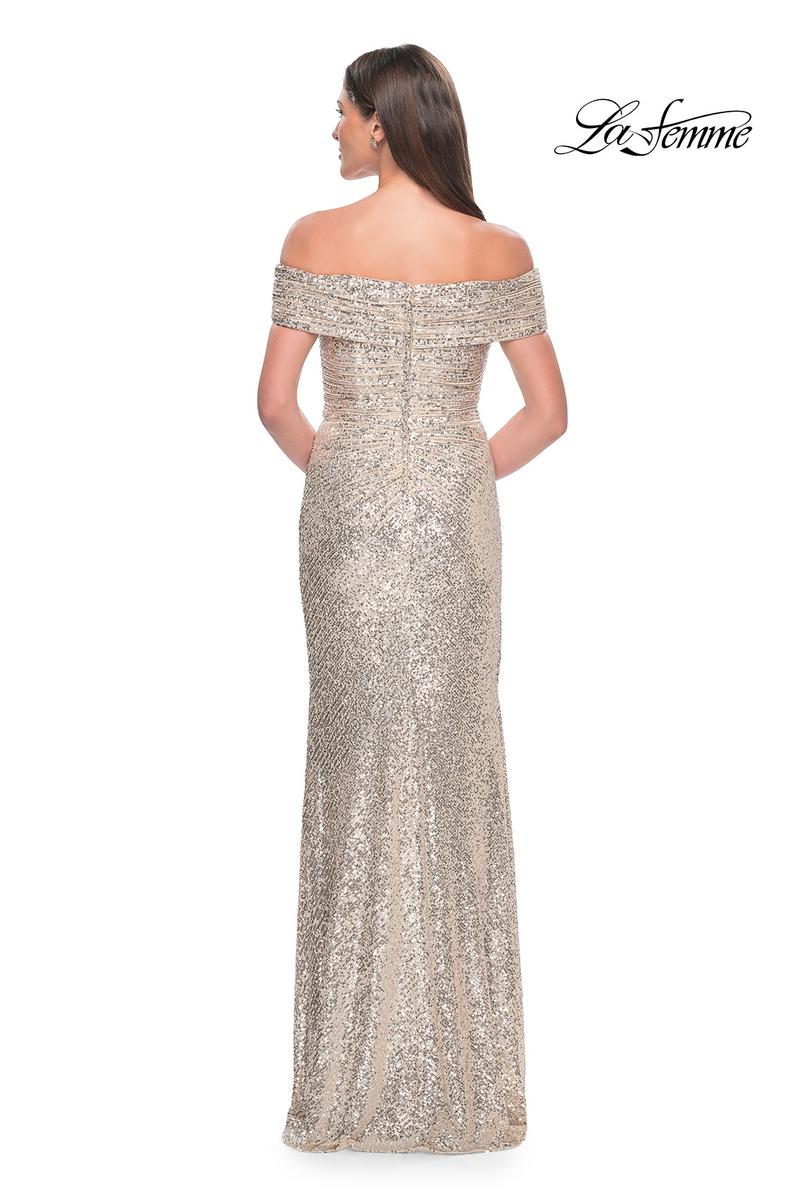 La Femme Evening Dress 31772 - Silver