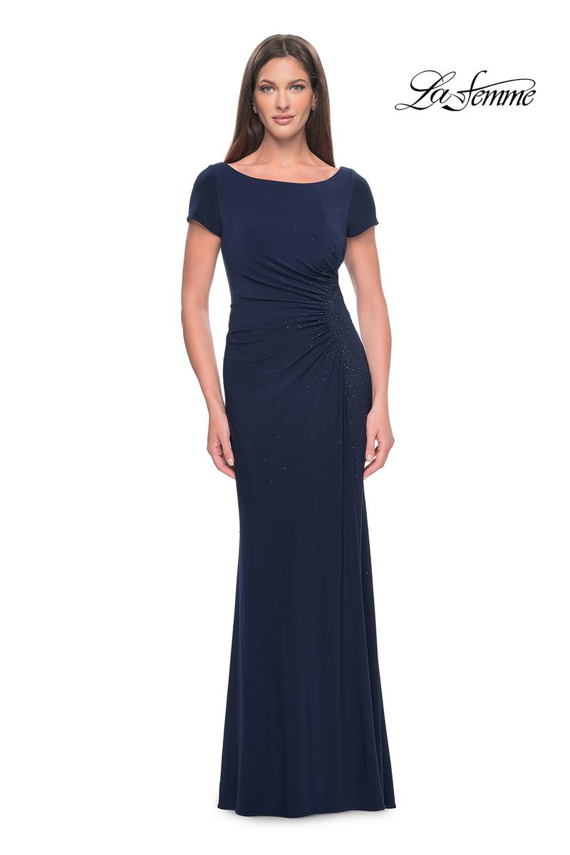 La Femme Evening Dress 31773 - Navy