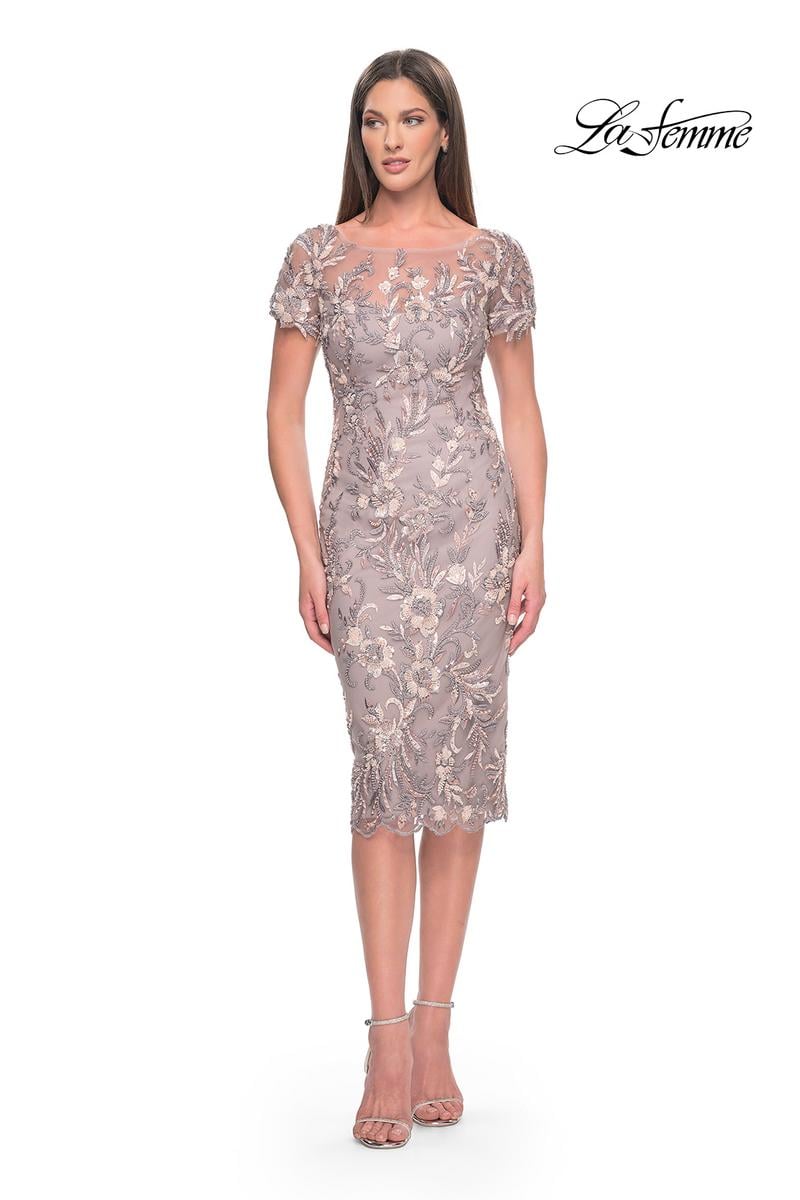 La Femme Evening Dress 31775 - Dusty Mauve