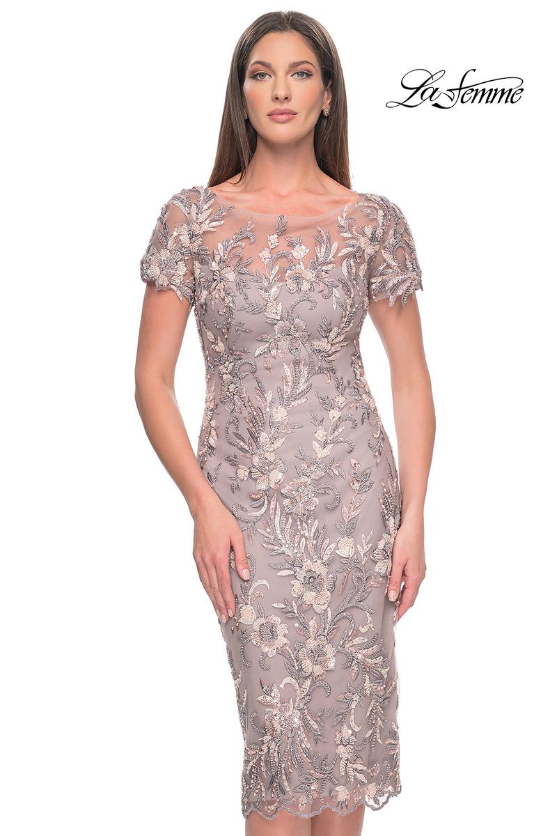 La Femme Evening Dress 31775 - Dusty Mauve