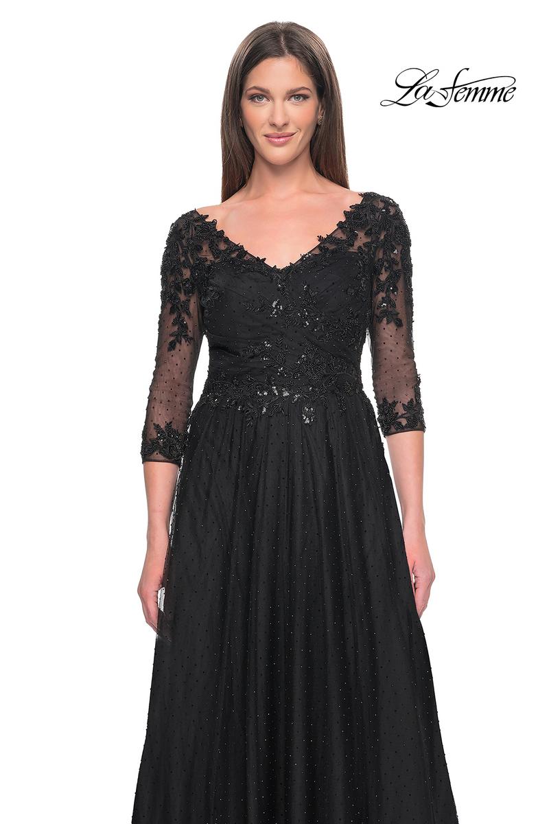 La Femme Evening Dress 31776 - Black