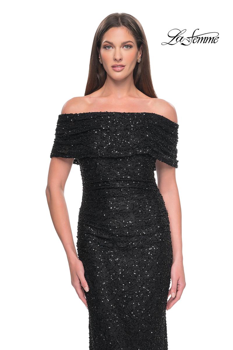La Femme Evening Dress 31778 - Black