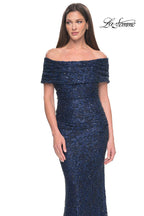 La Femme Evening Dress 31778 - Navy