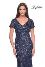 La Femme Evening Dress 31779 - Navy