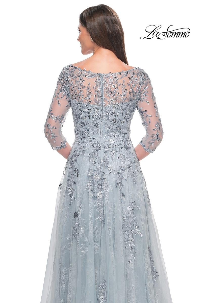 La Femme Evening Dress 31795 - Dusty Blue
